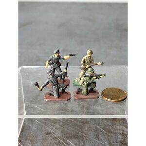 Monogram Models Lot Of 4 1990 Mini Army Soldiers Painted Posed Military